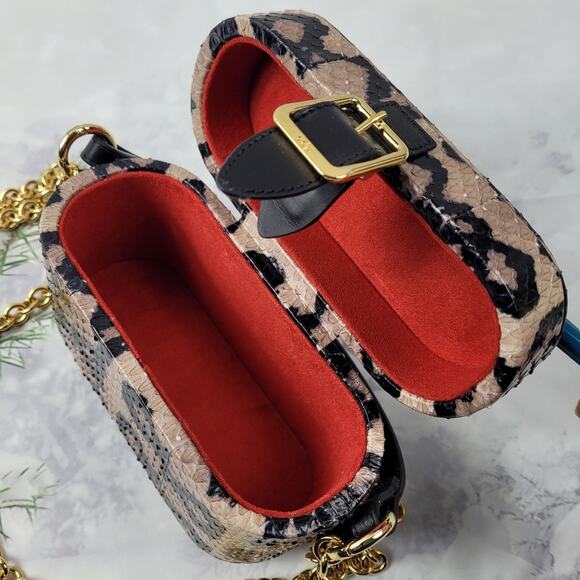 Delicate Pink Snakeskin Officina del Poggio Micro Safari Bag - Picture 6 of 16